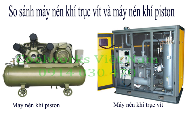​So sánh, đánh giá máy nén khí trục vít và piston